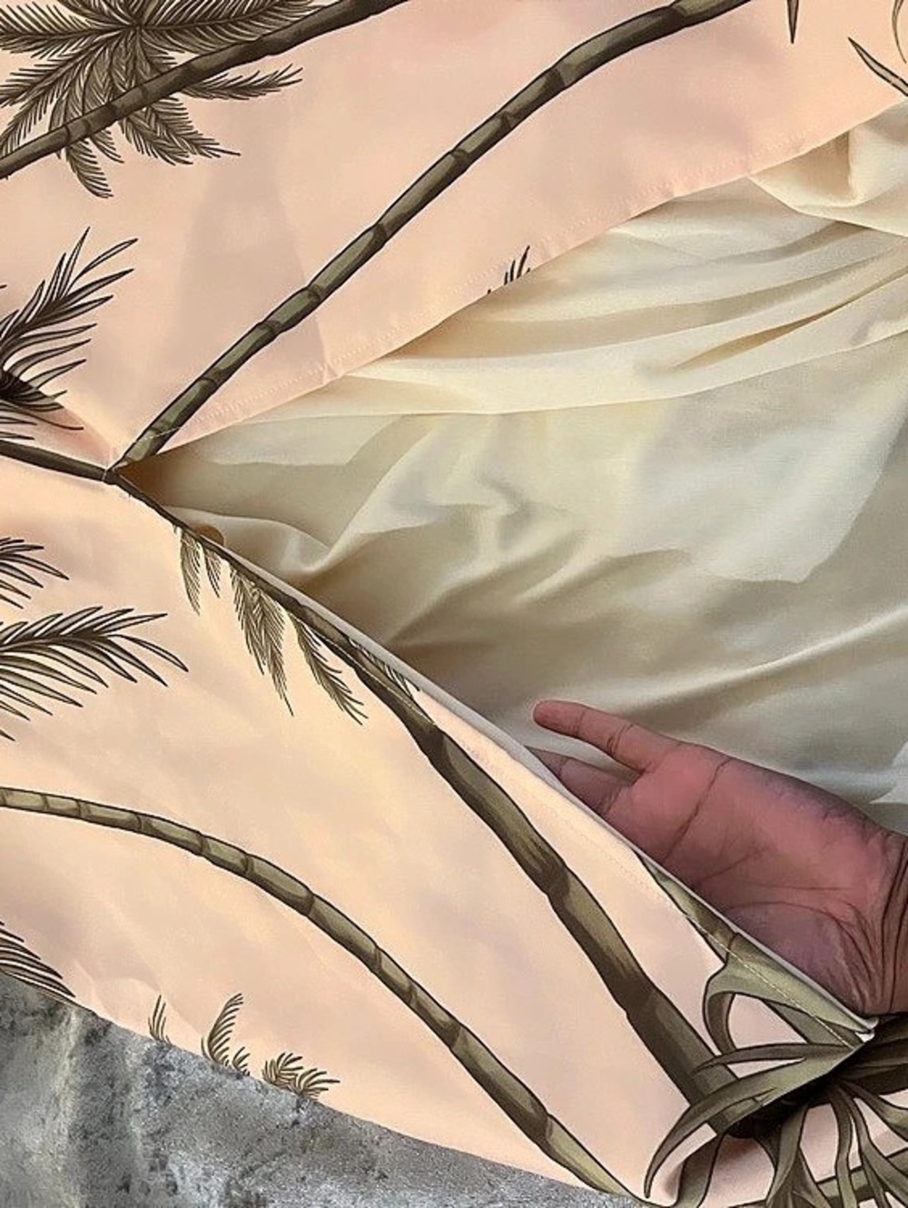 Palm Print Maxi Dress in Ivory - Picture 3 of 6